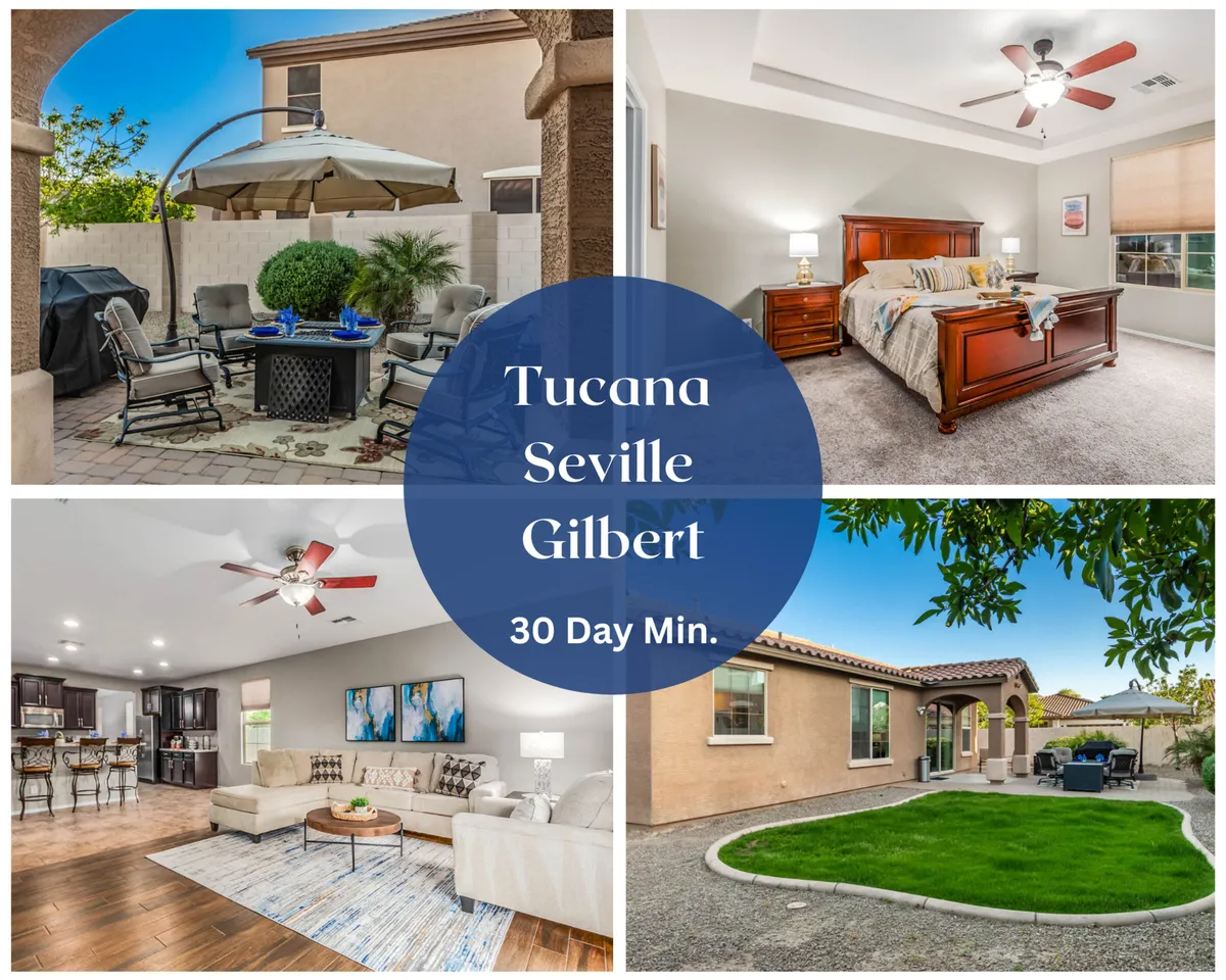The image showcases an inviting, sunlit living room with a plush sectional couch, seamlessly connected to a backyard patio with cozy outdoor seating and a lush, green lawn. The space exudes comfort and relaxation, highlighting both indoor and outdoor gathering areas perfect for family or friends.